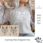Origami fox cutting file