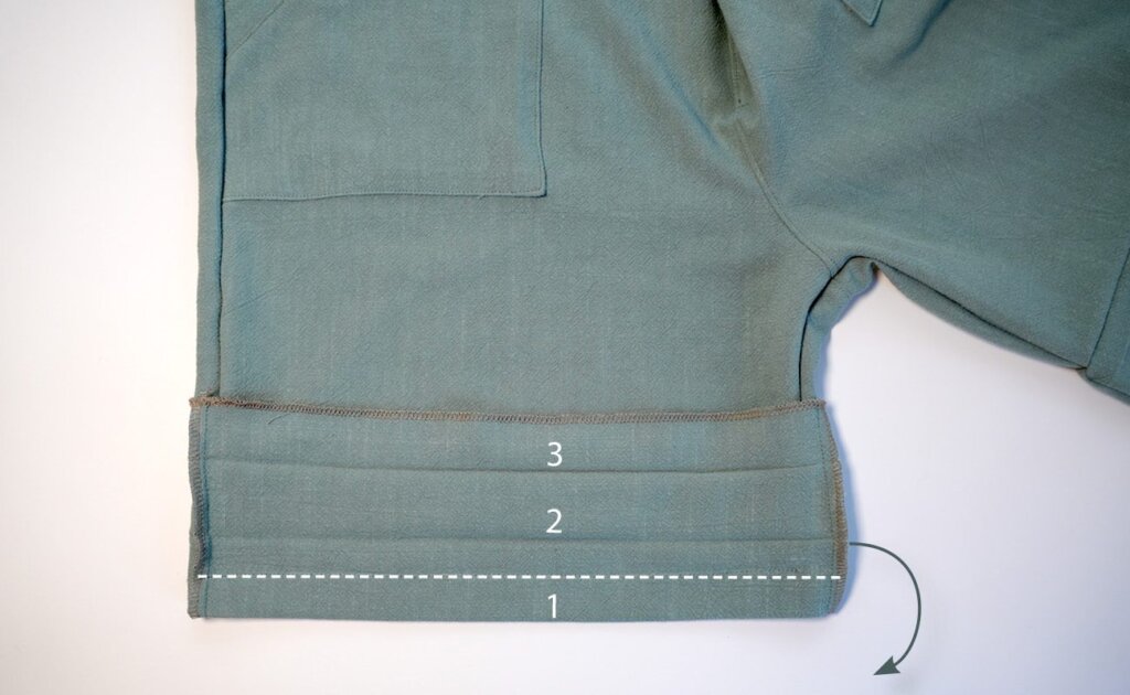 Damenshorts mit Saumaufschlag nähen