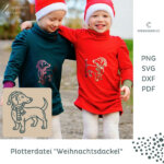 Weihnachtsdackel Plotterdatei